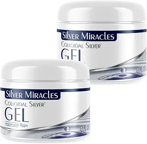 Silver Miracles Colloidal Silver Gel - Nano Silver Wound Care - Unscented 4 Oz (Two Pack)