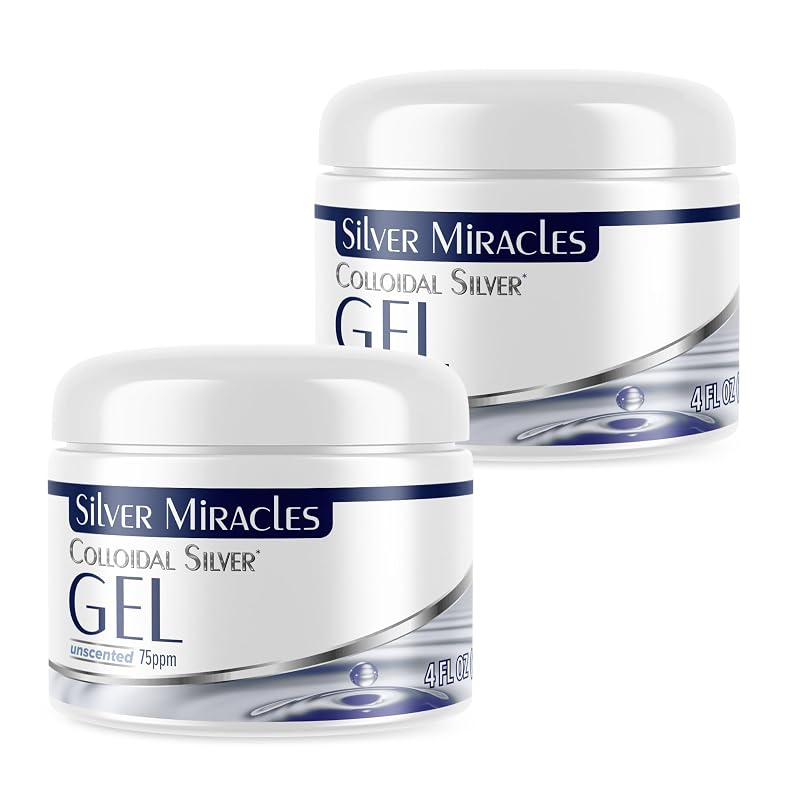 Silver Miracles Gel de Prata Coloidal para a Pele, 112 g, Pacote com 2