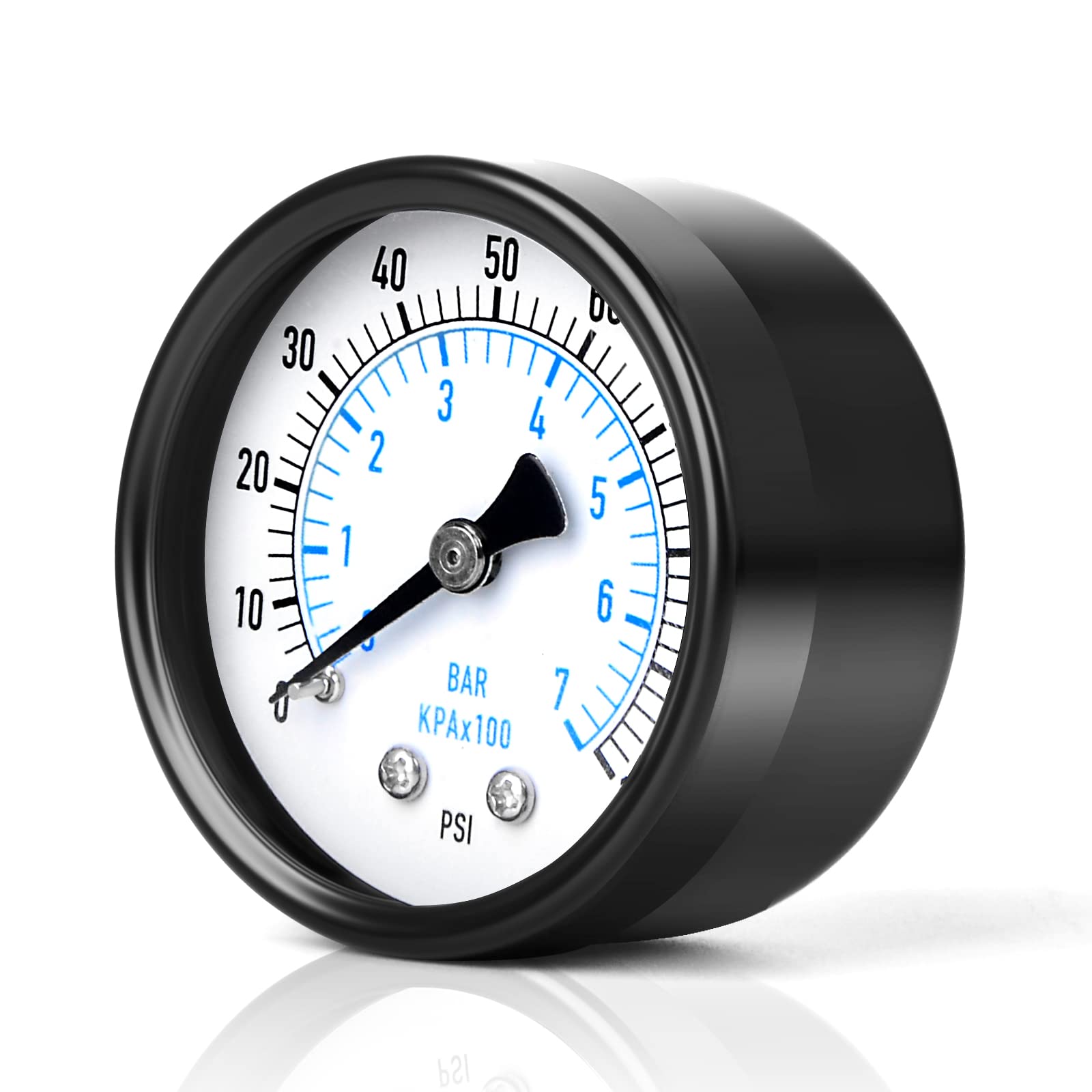 Manometro Pressione Pompa Acqua - 0-7 Bar, 0-100 Psi, BSP 1/4'', Con Accessori