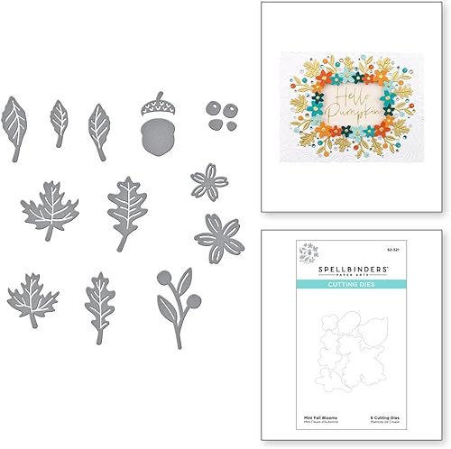 Spellbinders Mini troqueles de flores de otoño, metal
