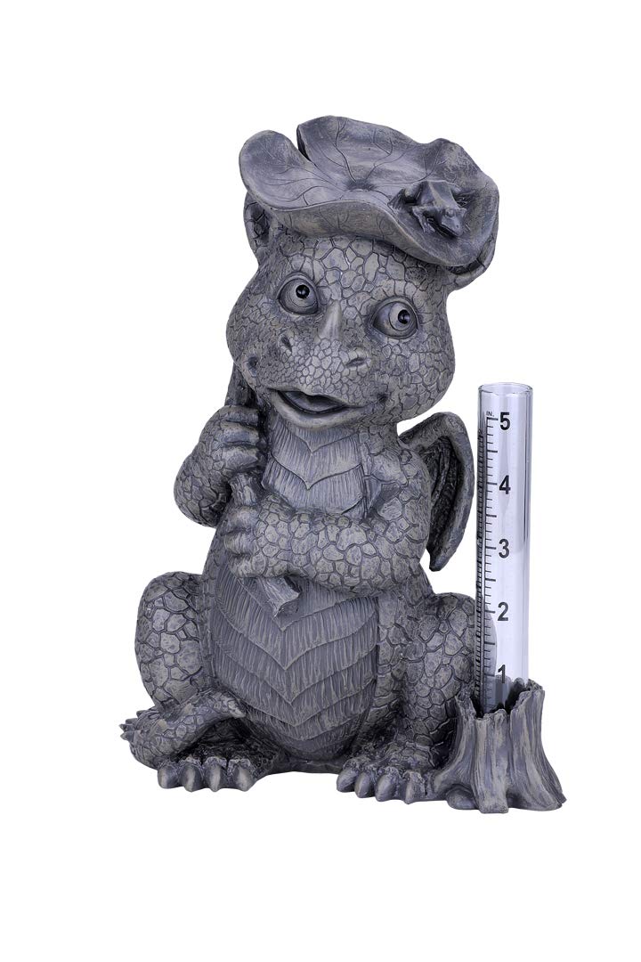 Statue dragon rain catcher Pacific Trading pour embellir un coin de jardin ombragé et triste