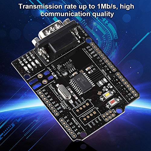 Lazmin CAN Bus Shield MCP2515 Compatible Board Expansion Card for CAN2.0 protocol, default - Image 3