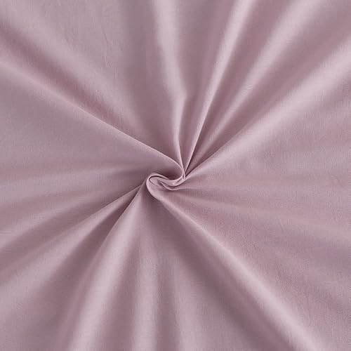 Miniatura 4 de Juego de funda de edredón morada, funda de edredón 100% algodón lavado, juego de cama suave de lujo de 2 piezas con cierre de cremallera. Funda de