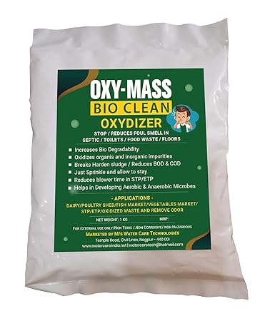 Sewage Block/Over flow cleaner in Toilets, Sewer lines, Chambers, Septic Tank Cleaner, Food Waste Decomposers, Foul Smell in Fish Market, Poultry, Slaughter Houses, STP/ETP, OXYDIZER / 1Kg