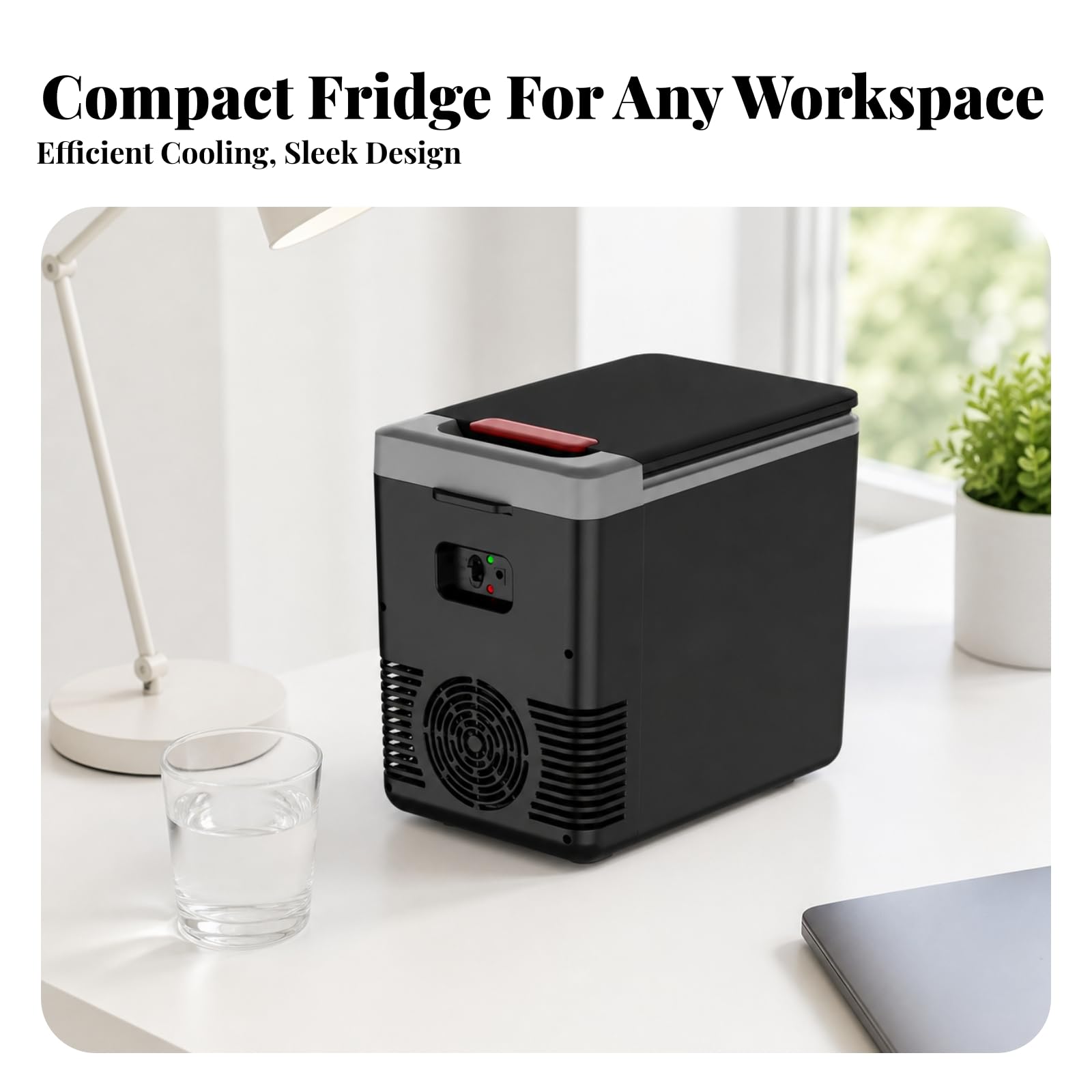Mini Frigo con Maniglia Leggero | Design Compatto Salvaspazio, Frigorifero per Auto, Elettrodomestico, Viaggi, Viaggiatori