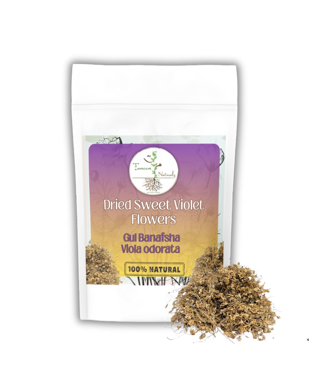 TAMEEM NATURALZ Dried Sweet Violet Flowers 50g | Premium Gul Banafsha (Viola Odorata) | Pure, Natural & Edible Dried Flowers for Herbal Tea, Ayurveda Remedies, Traditional Medicine & Wellness-image-11