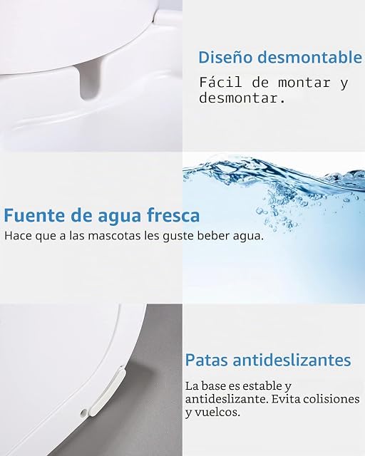 Foto 5 de 7 de JOFLVA 2.5L Dispensador Automático De Agua para Mascotas - Bebedero Gatos y Perros Pequeños Y Medianos