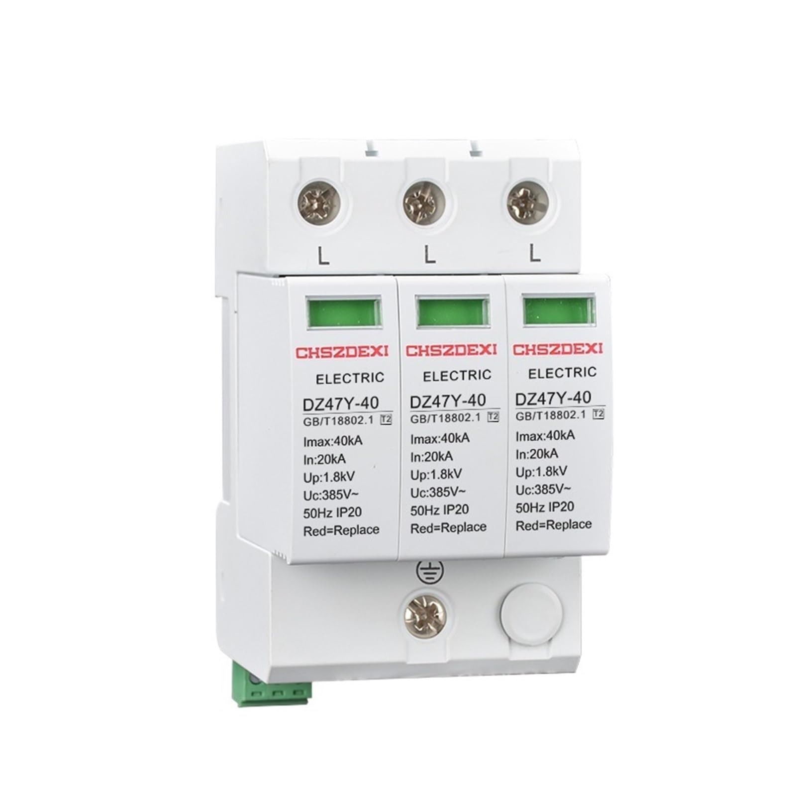 NVSFZGIYG Remote Communication Port Surge Protector 2P3P4P Contact Secondary Lightning Arrester Signal Interface T2(3P-40KA)