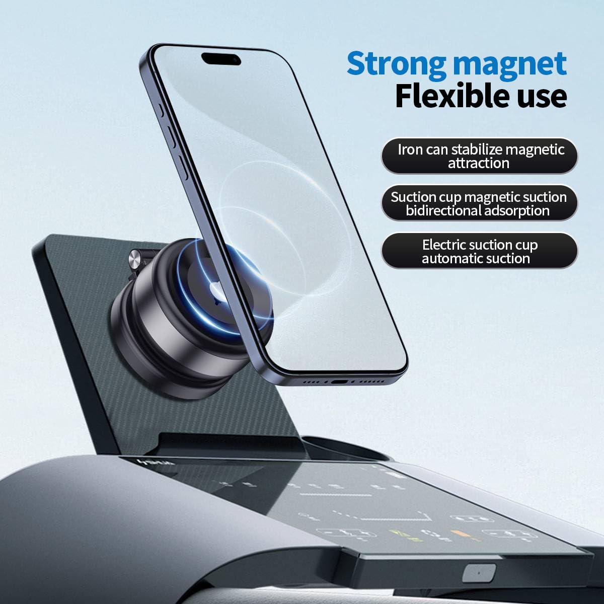 Smartphone Holder Cell Phone Suction Cup Mount UGreen Waterfall-Shaped  Suction Cup Phone Mount (Black) (LP405/