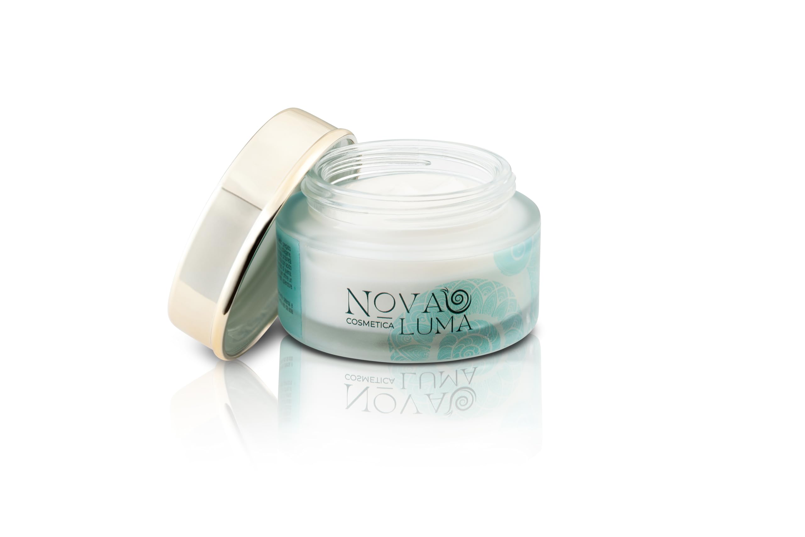 Nova Luma crema viso antirughe donna e uomo con bava di lumaca 80% Acido Ialuronico a Basso Peso Molecolare, Aloe Vera, Olio di Rosa Mosqueta,Burro di Karitè, Vitamina C e E idratante