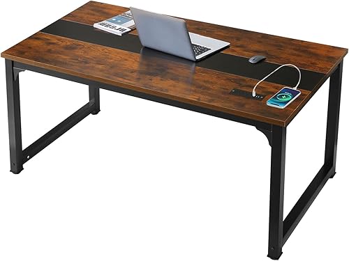 Miniatura 12 de Escritorio grande para computadora, escritorio de oficina en casa de 63 pulgadas, mesa de estudio para estudiantes, mesa de juegos, mesa moderna y