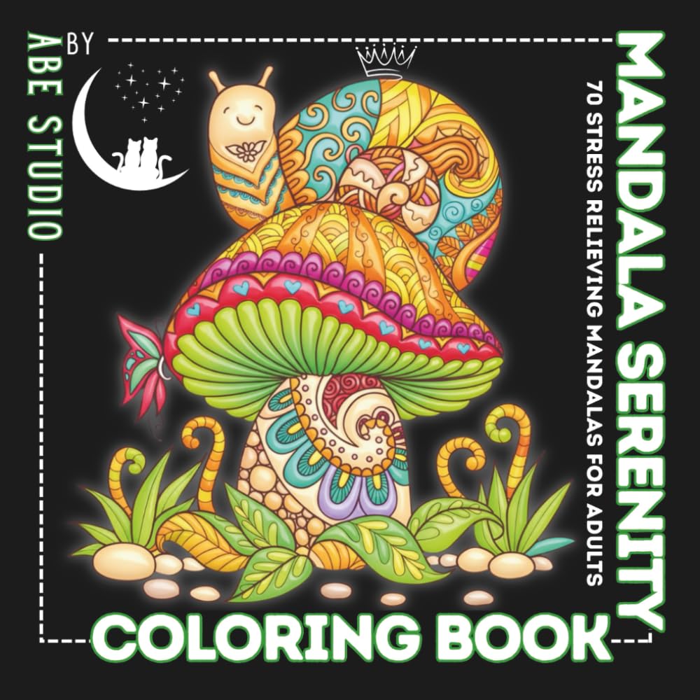 Mandala Serenity Coloring Books: 70 Stress Relieving Mandalas for Adults