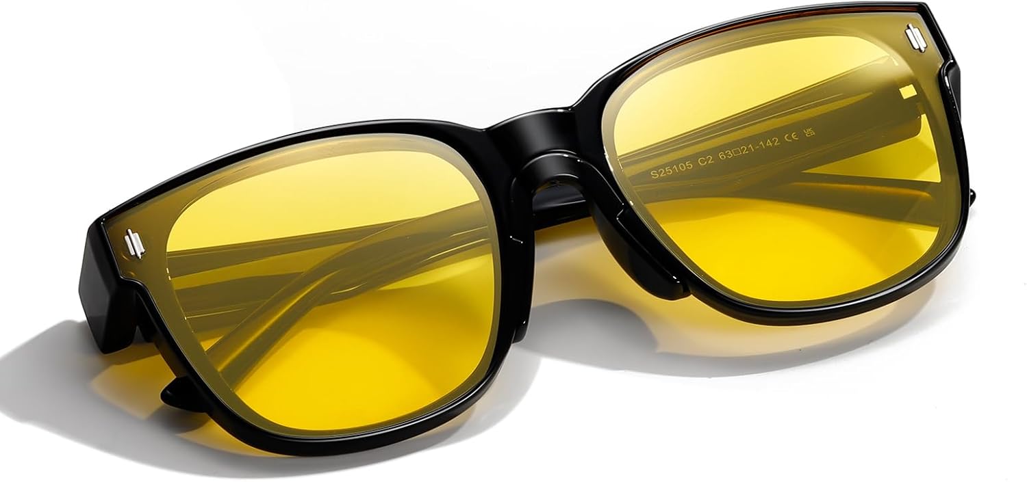 Polarized Sunglasses for Men and Women Warp Around Square Frame Driving Sun glasses UV Blocking - Image 4