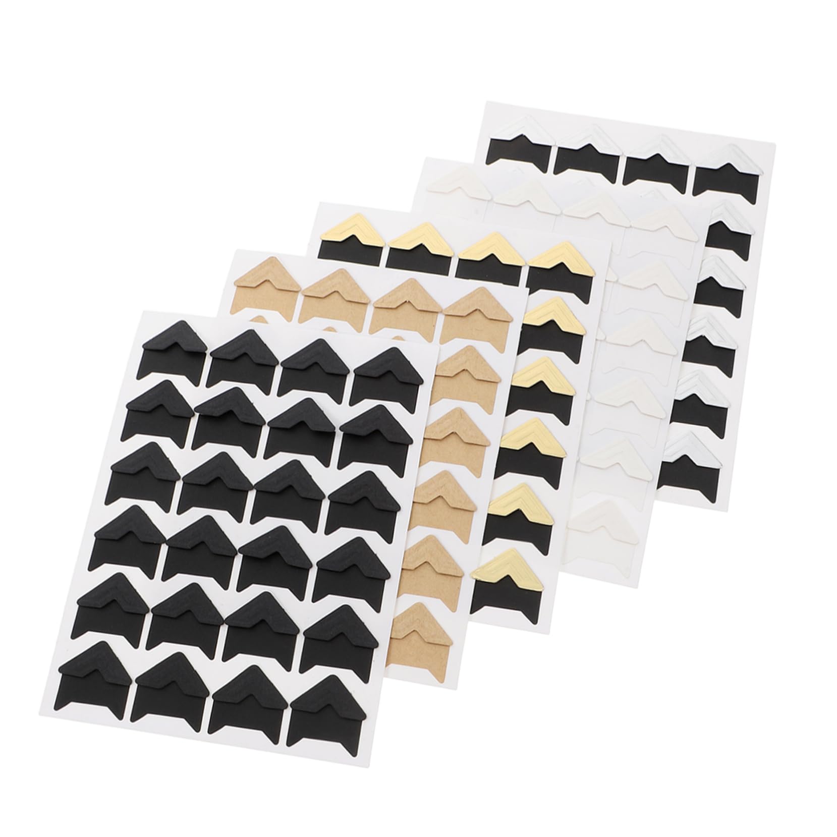 Lurrose Scrapbooking Materials 5 Sheets Self-Adhesive Photo Corners Vintage Design for Albums More