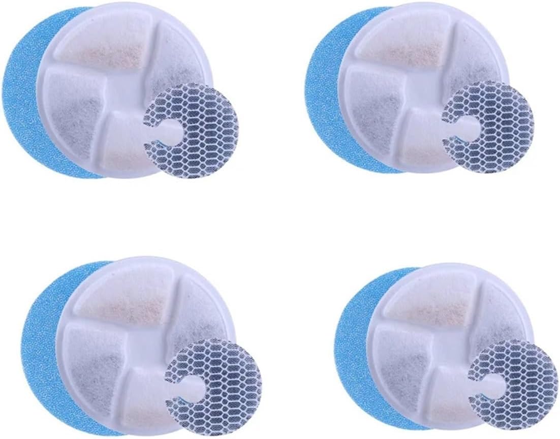 Activated Carbon Replacement Filter For 2L Stainless Steel Cat Water Fountain, 4/6/8/12-Pack Purification Cartridge For Pet Drinking Dispenser(A)
