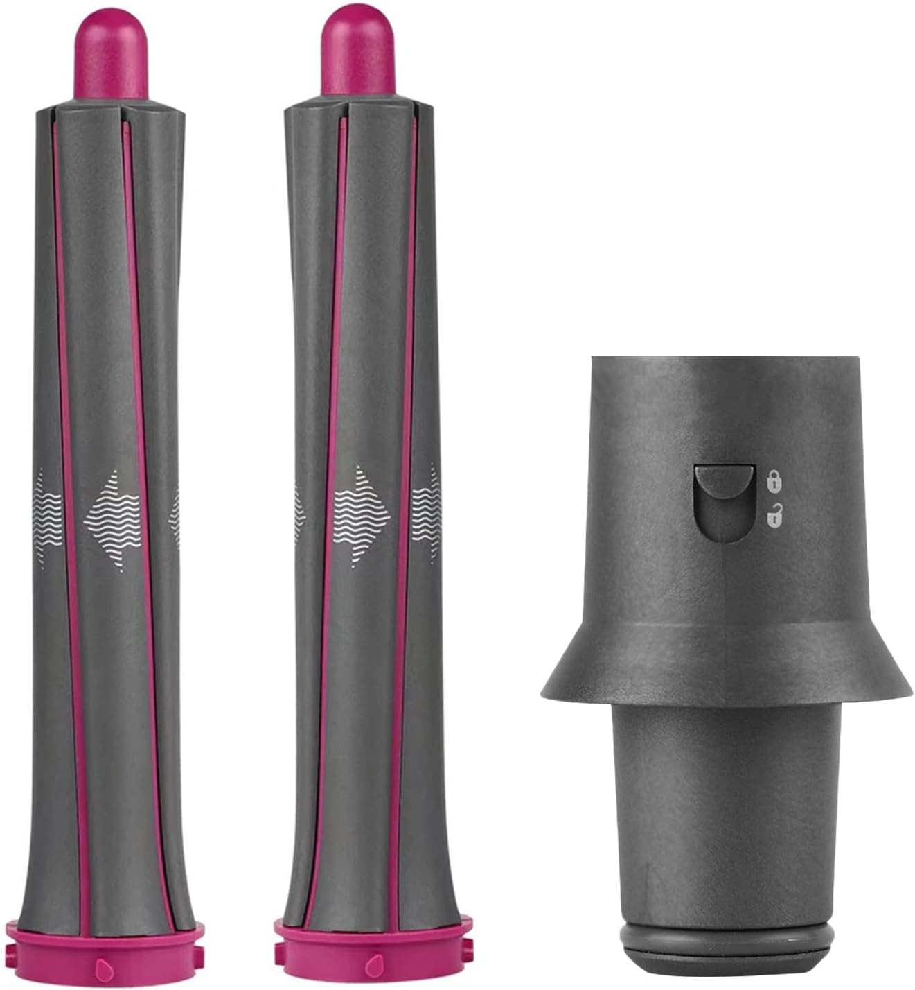 1.2 Inch/30MM Long Hair Curling Iron Barrels for Dyson Airwrap HS01 HS05 Attachment Parts Hair Tool, with Adaptor for Dyson Hair Dryer Converting to Airwrap Styler, 1 Pair 1.2 Inch/30MM Long Hair Curling Iron Barrels for Dyson Airwrap HS01 HS05 Attachment Parts Hair Tool, with Adaptor for Dyson Hair Dryer Converting to Airwrap Styler, 1 Pair