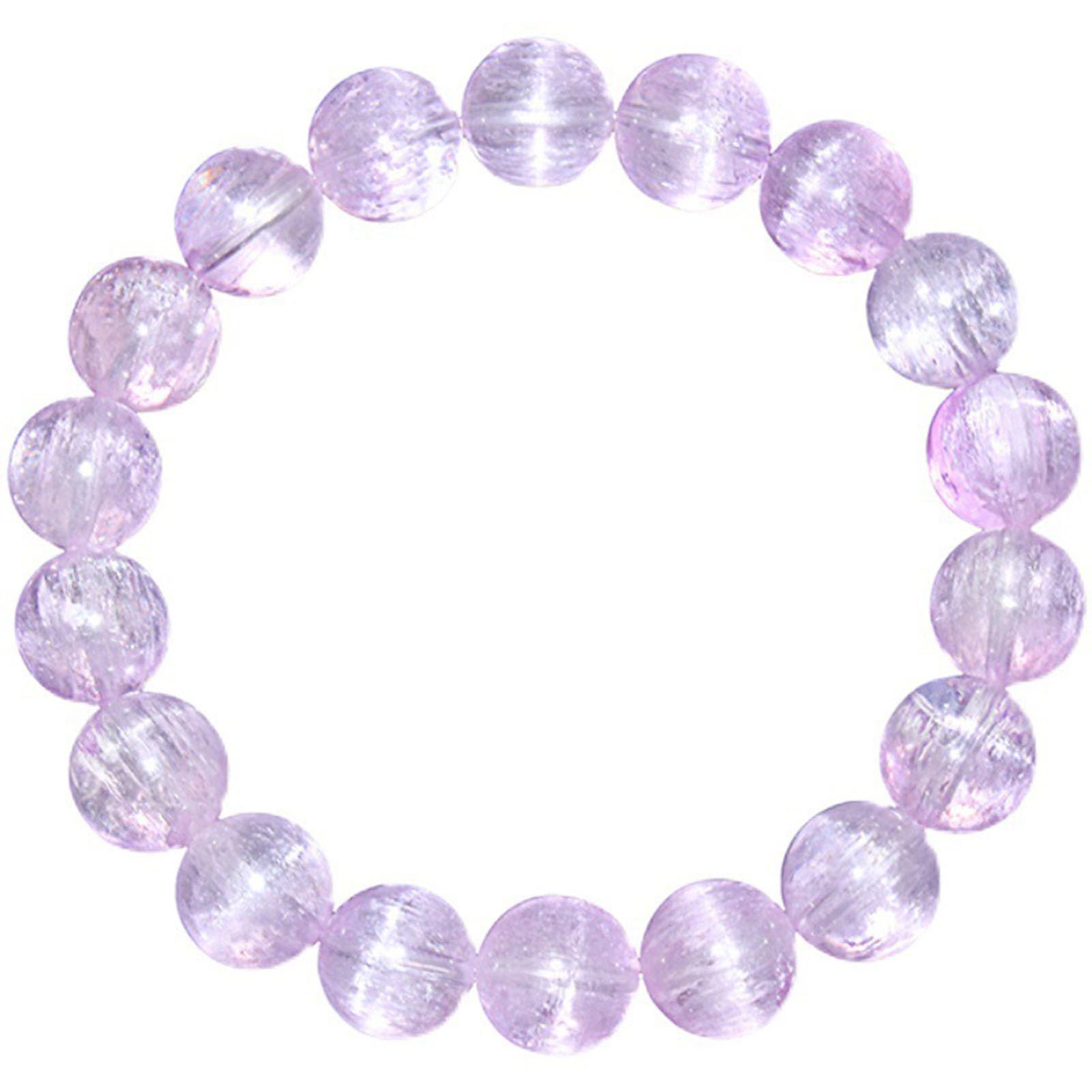 Pulsera de Chakra del corazón de Kunzite, Pulsera de Piedras Preciosas Naturales para el Amor y la compasión incondicionales, joyería de energía de Cristal elástico, Pulseras,10MM