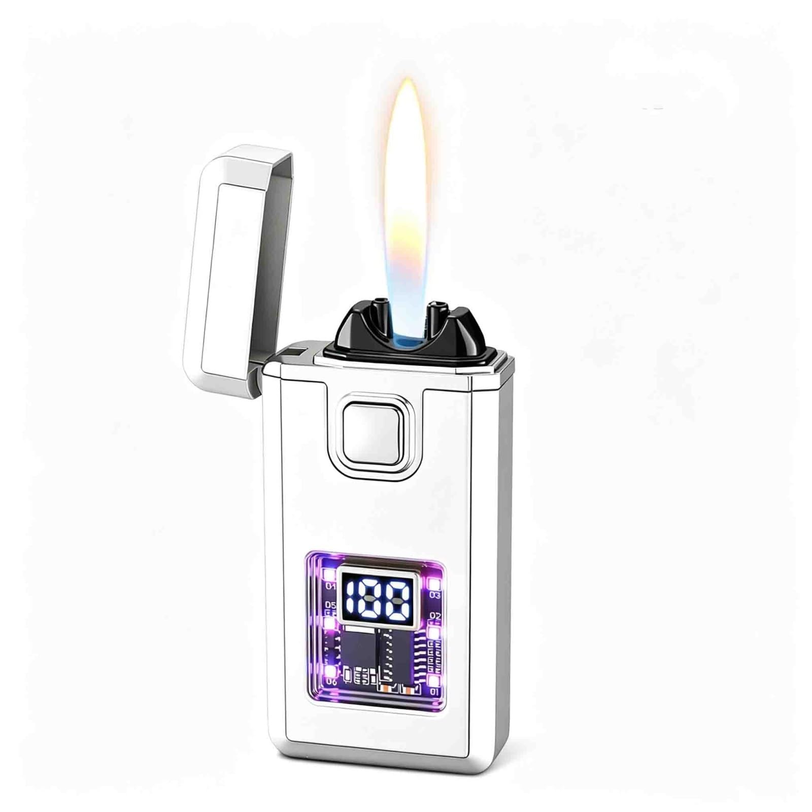 Ogqbeapc Men's C Ogqbeap This Smart Butane Lighter Features A Visible Fuel Window And Adjustable Flame, Making It A For .(C)