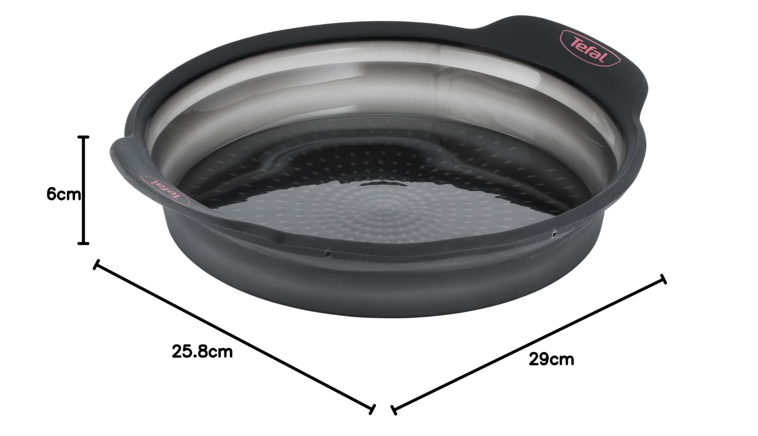 Tefal Crispybake Moule à manqué silicone rétractable J4170614, Noir, 24 cm