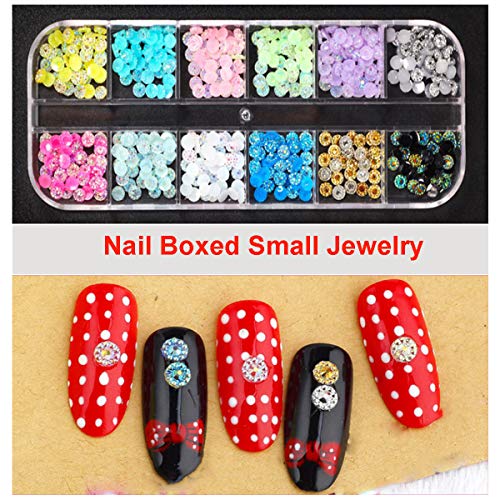 8 Schachteln Set mit Strasssteinen für Nägel Nail Art Strass â mehrfarbig, Obstscheiben, Kristalle, Perlen, Edelsteine, Schmuck, Pailetten, Kristalle, Perlen – Bild 7