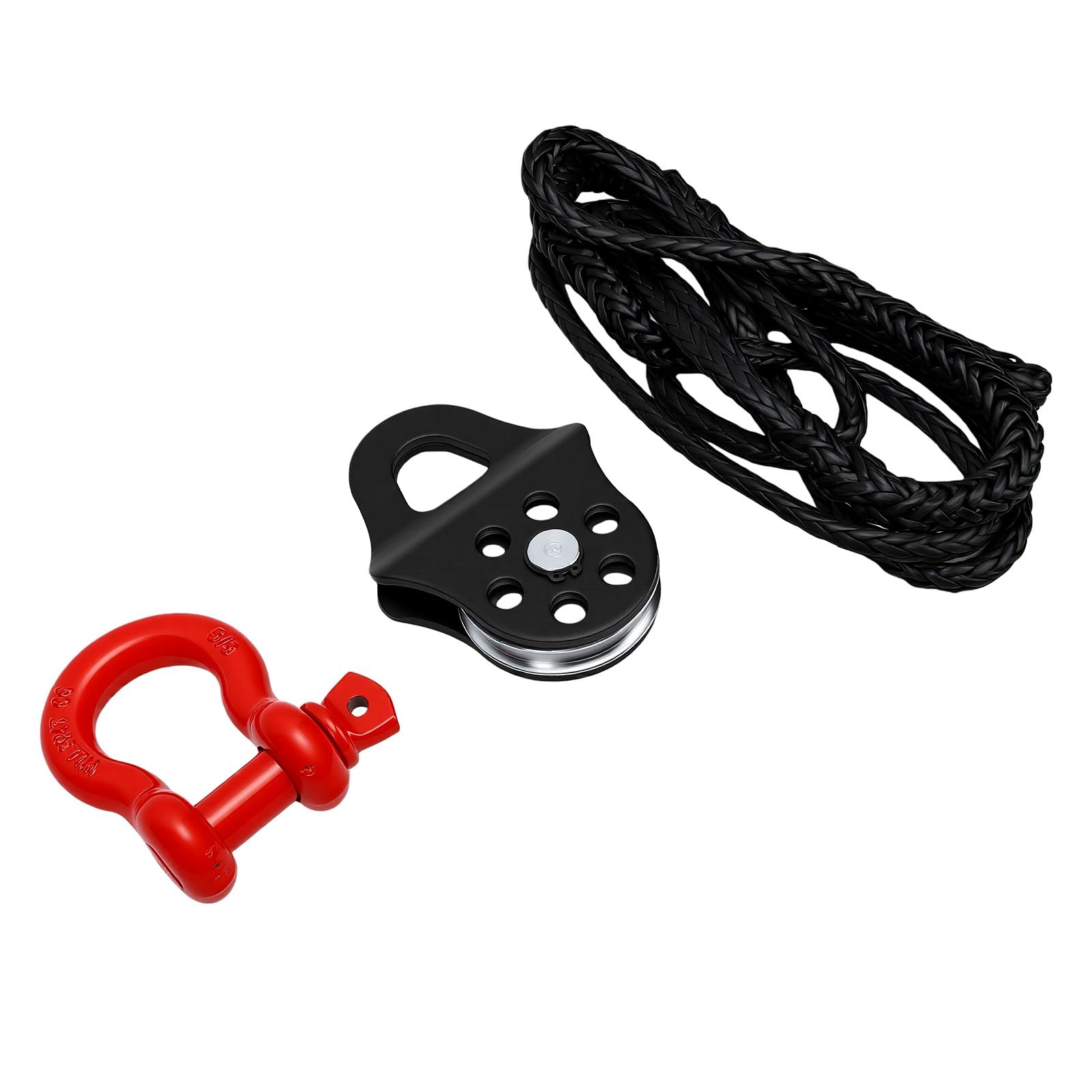 Kit de Récupération Tout Terrain Robuste avec Poulie de 6 Tonnes