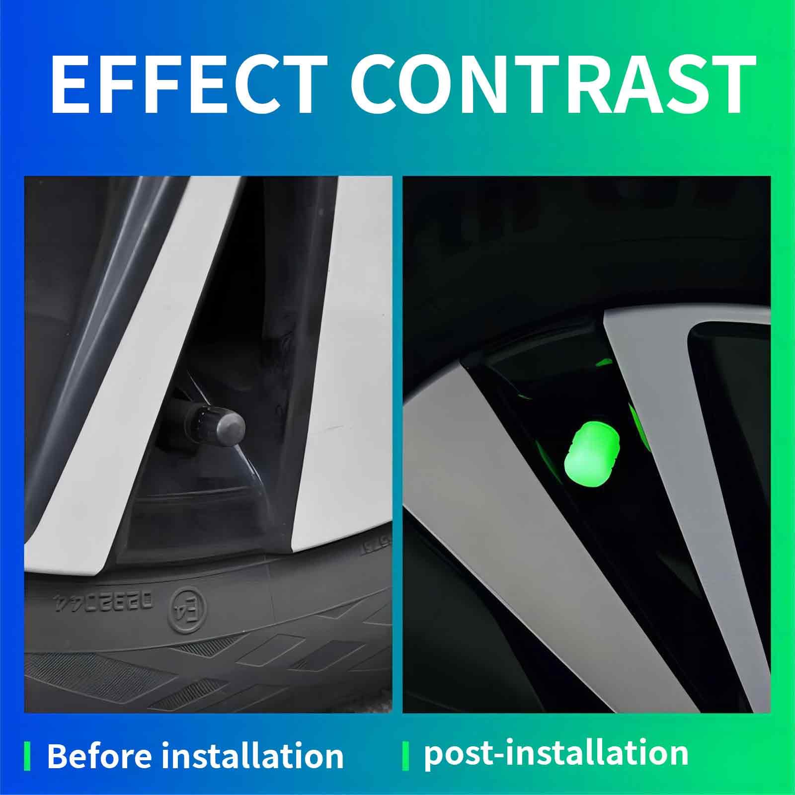 Led Ventilkappen Auto , 36 Stück Universelle Fluor Produktbild-Vorschau 4