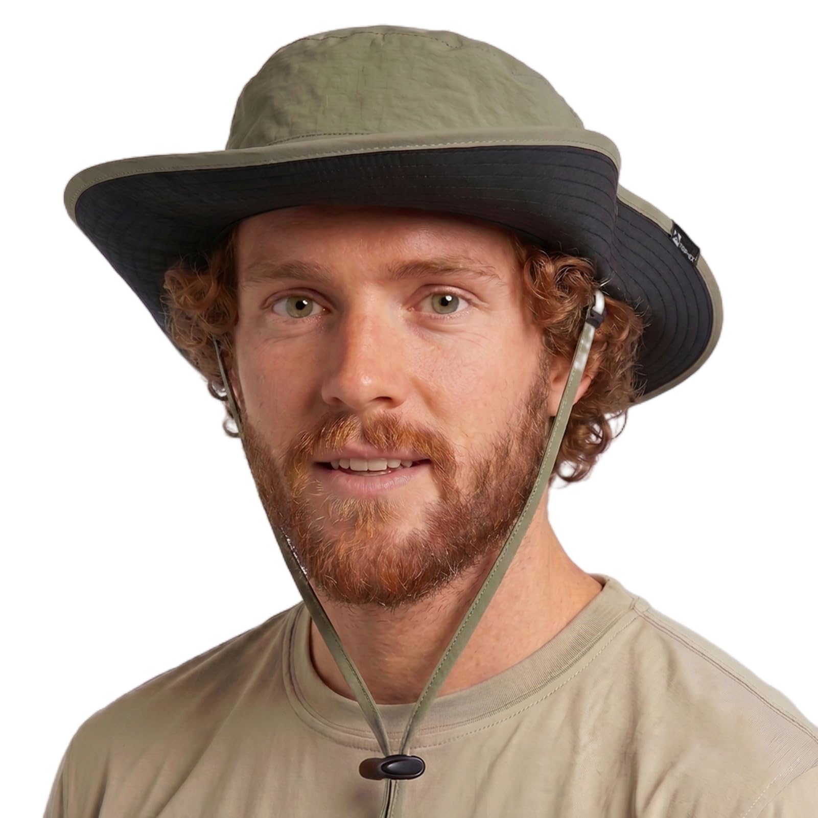 Top-EX Men's XL/XXL Wide Brim Sun Hat – UPF 50+ Waterproof & Windproof Outdoor Hat with Sunglasses Lock – Lightweight, Packable & Breathable for Summer Activities