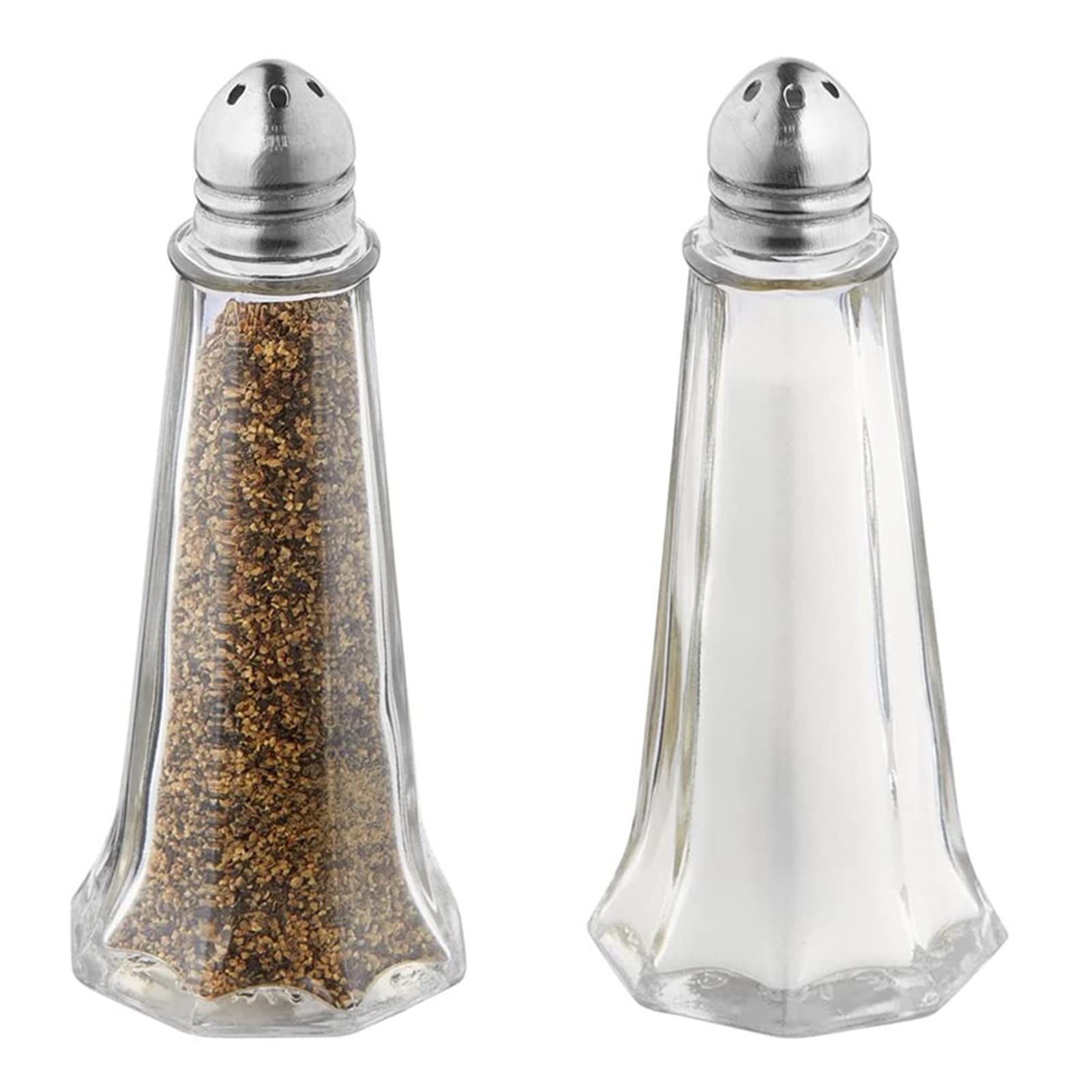 (Juego de 2) Botella de Pimienta rociador Mini Botella de condimento de Vidrio salero y pimentero Mesa Botella de condimento poroso