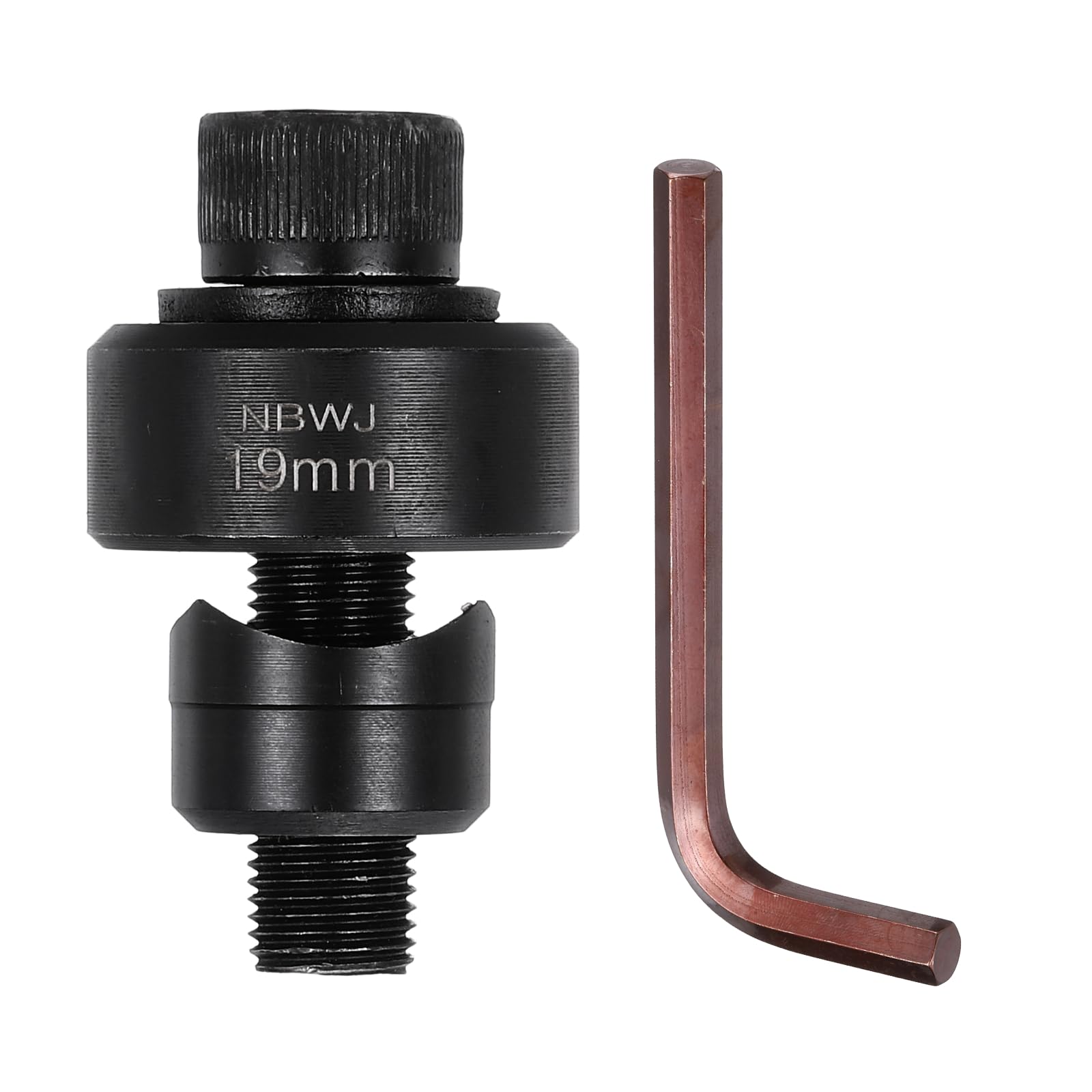 sourcing map Sheet Metal Hole Punch 19mm Metric Bearing Steel Circle Hole Puncher Set Knockout Punch Die Cutter Tool with Hex Head Screw Hex Wrench for Stainless Steel Sink Copper Plate