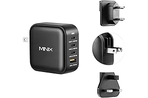 MINIX 66W 100W USB C Charger 4-Ports GaN Wall Charger