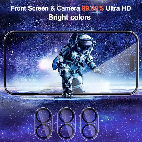 Ferilinso 3 Pack Screen Protector for iPhone 16 Plus, 9H Military-Grade Shatterproof Tempered Glass, Dust Removal Tray, Dynamic Island Compatible, Case Friendly, with Camera Lens Protectors by Ferilinso - Image 7