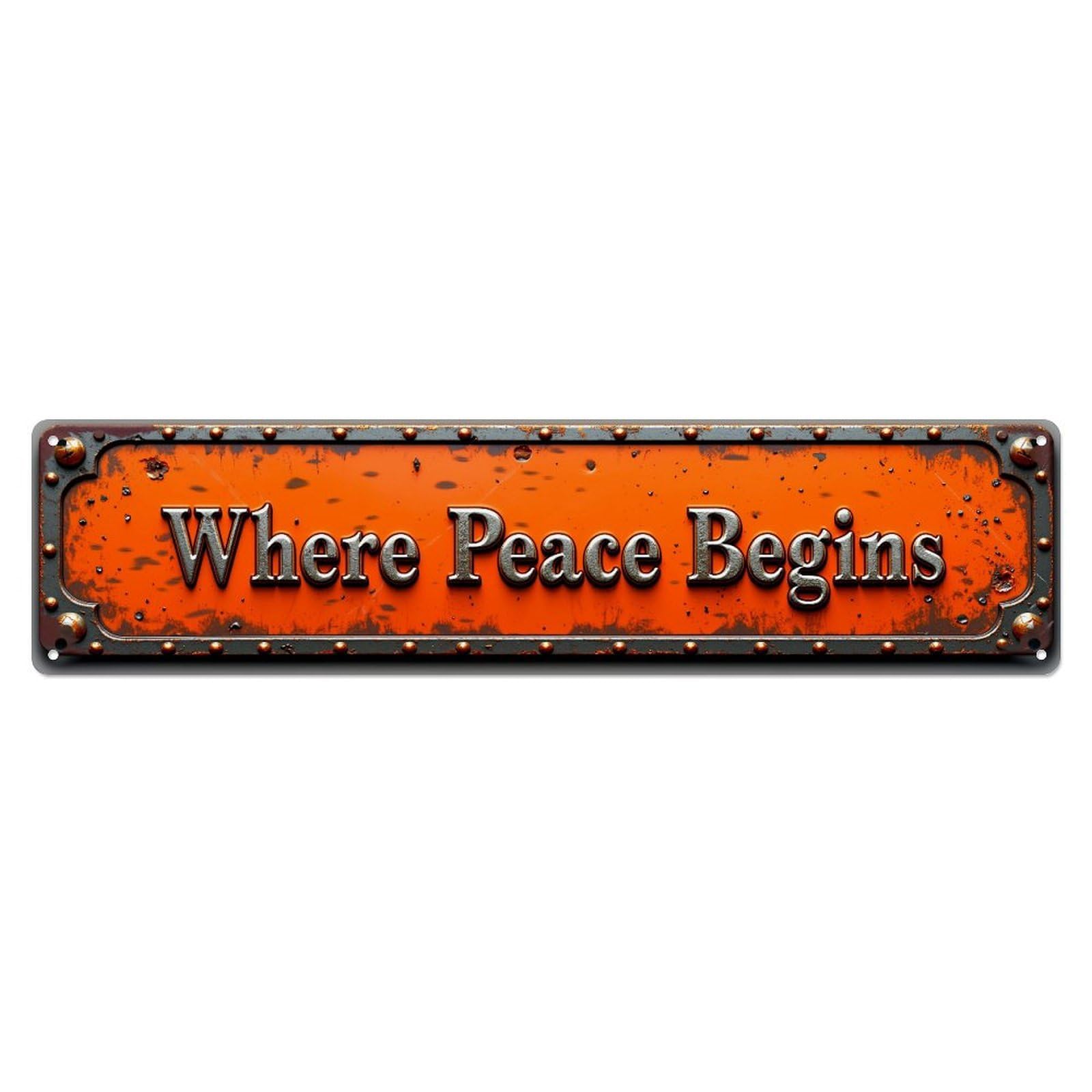 Rusty Metal Sign With Text Vintage Tin Sign Retro Metal Wall Decor Metal Poster, Home Bar Garage Farmhouse Cafe Wall Art Decoration 4x16Inch