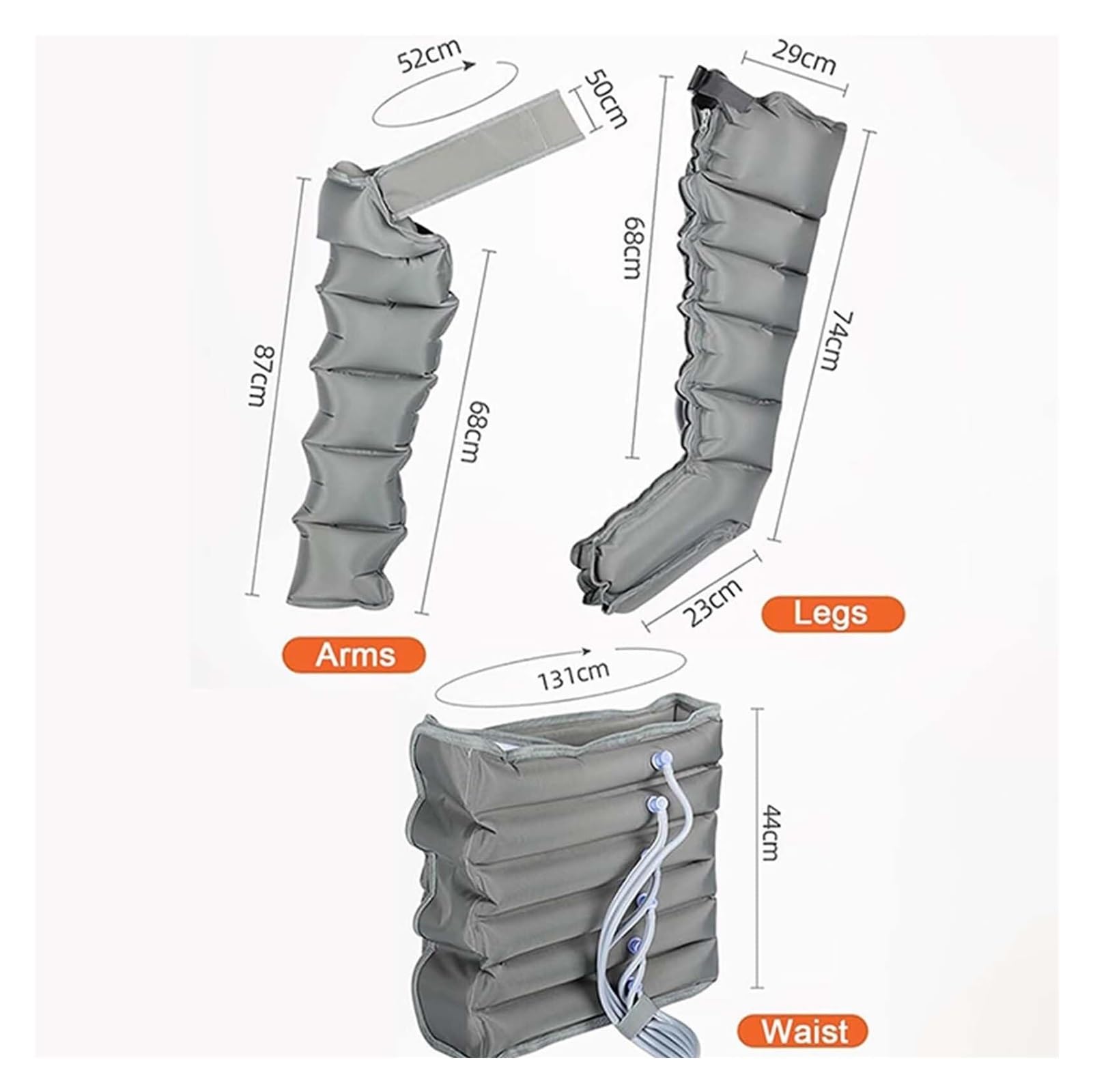Botas de Presoterapia Profesional,Botas Masajeadoras con 6 Cámaras para Piernas, Brazos y Abdomen,Alivio Fatiga Muscular, Mejorar Circulación después Deporte-Masajeador Linfático