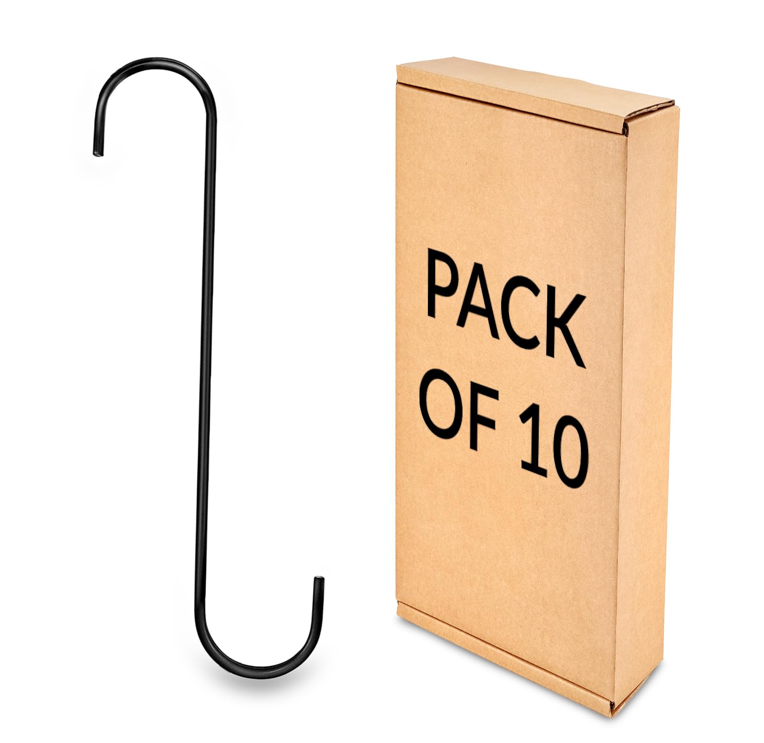 Plantex S Hooks for Hanging Heavy Duty/Plants/Pots/Tree Branch/Bird Feeder - Extension Hook for Hanging Plant for Indoor/Outdoor Uses - S Hook (Pack of 10)