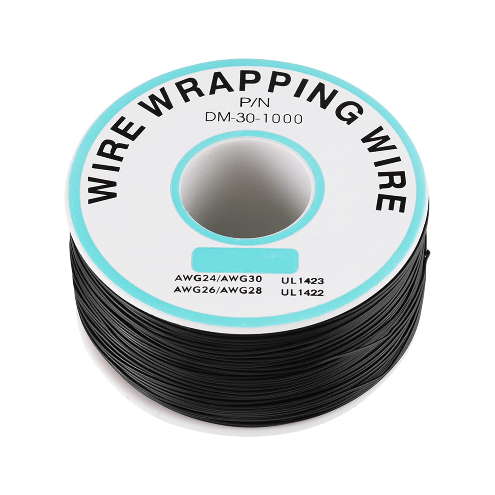 Dioche 30AWG Cable, 0.25mm Insulated Electrical Wire, WiRe Wrapping Single Wire Strand 30AWG Cable 250meter Black