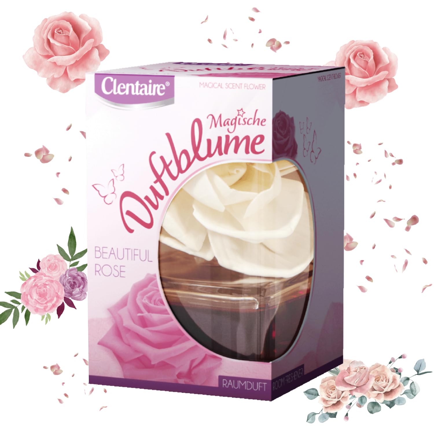 Beautiful Rose Lot de 15 désodorisants 75 ml – Parfum d'ambiance sensuel, diffuseur – Le parfum de l'amour, décoration d'intérieur