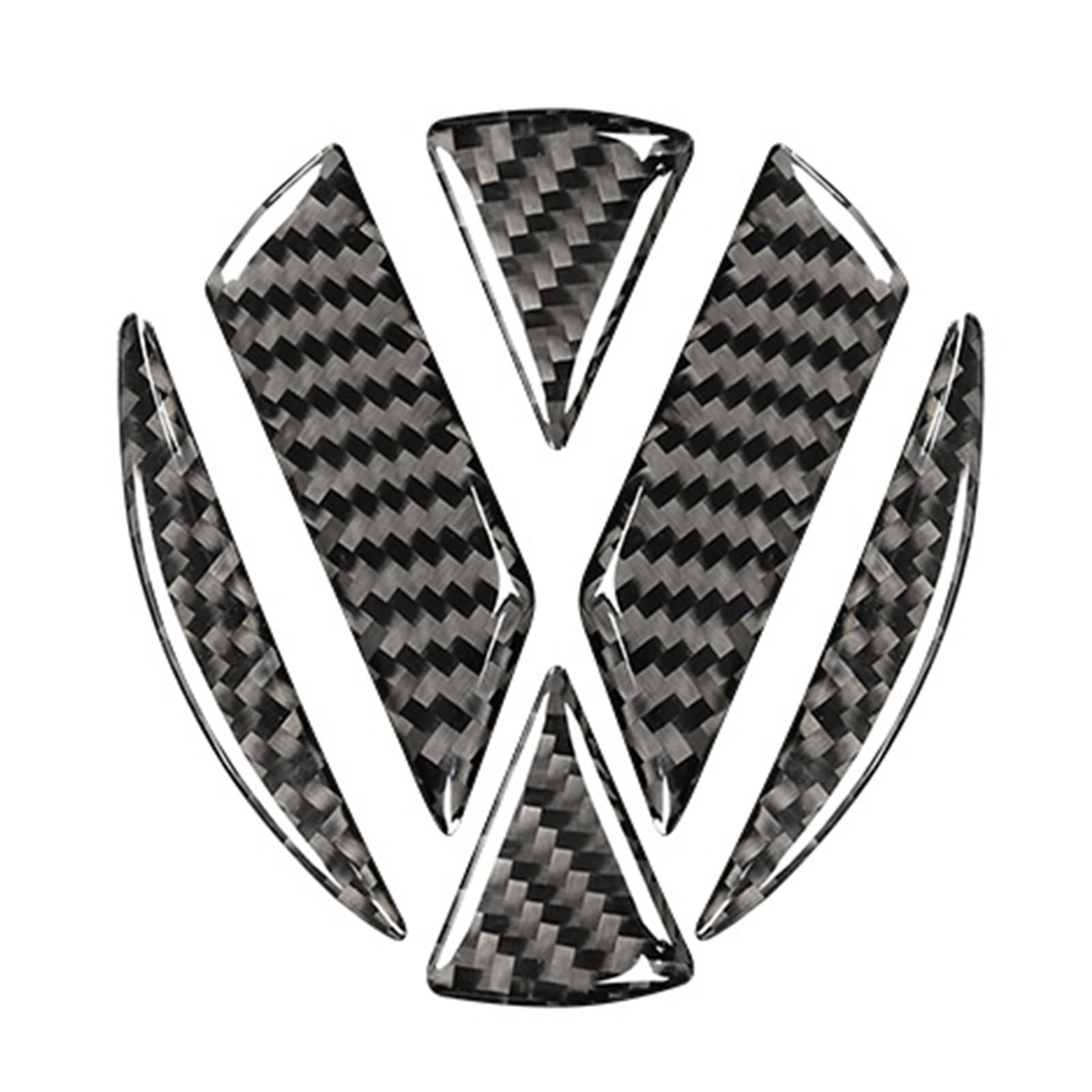 THXZINGLWG Compatible for Vw Golf 7 Gti Mk7 2013-2019 Carbon Fiber Auto Front and Rear Logo Decorative Stickers Trim Cover Car Accessories(Rear Logo)