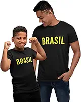 Kit 2 Camisetas Pai E Filho Copa Do Mundo Brasil