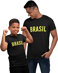 Kit 2 Camisetas Pai E Filho Copa Do Mundo Brasil