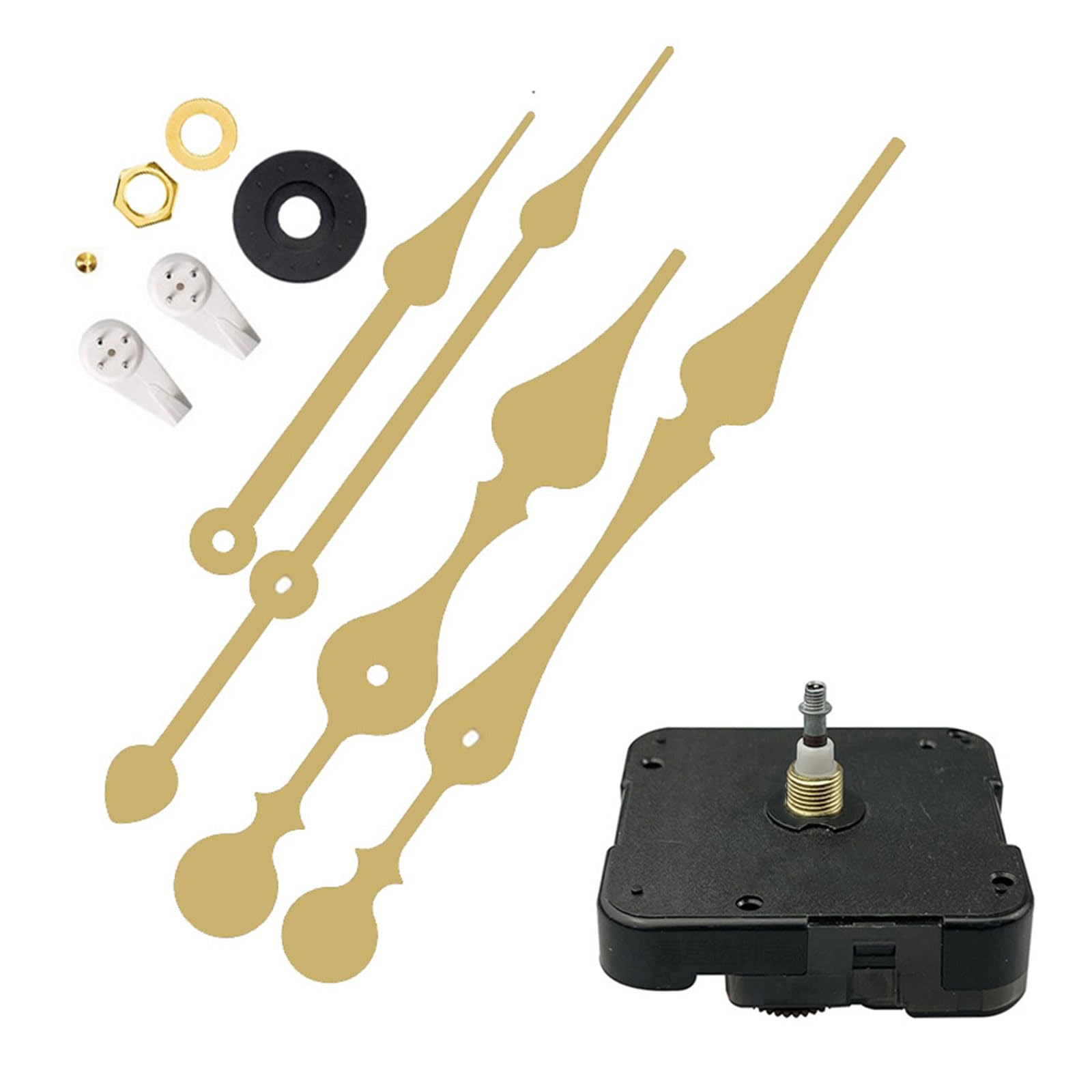 Mekalero Quiet Quartzs Clock Motor Replacement Set Long Shaft High Torqued Movement with 2 Pack Hands and Mounting Hardware Movement with Hands