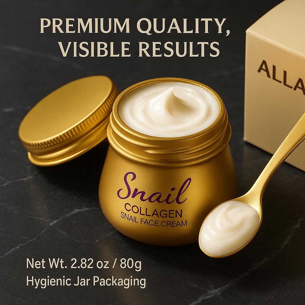 Snail Hydrating Anti-Wrinkle and Rejuvenating Cream, with Snail Mucin,Trehalose, Coconut Oil, Hydrating Nourishing Cream for Fine Lines Wrinkles & Intense Hydration, Skin Renewal, 2.82 oz (1) - Image 4