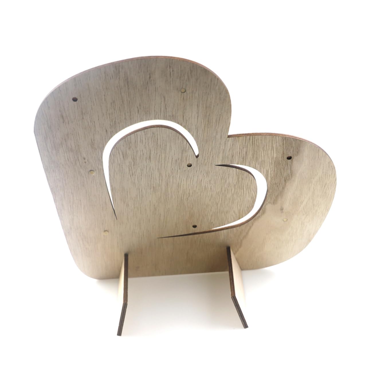 PRETYZOOM 2pcs Wooden Heart Shape Ornament Display Rack Wedding Party Decorations