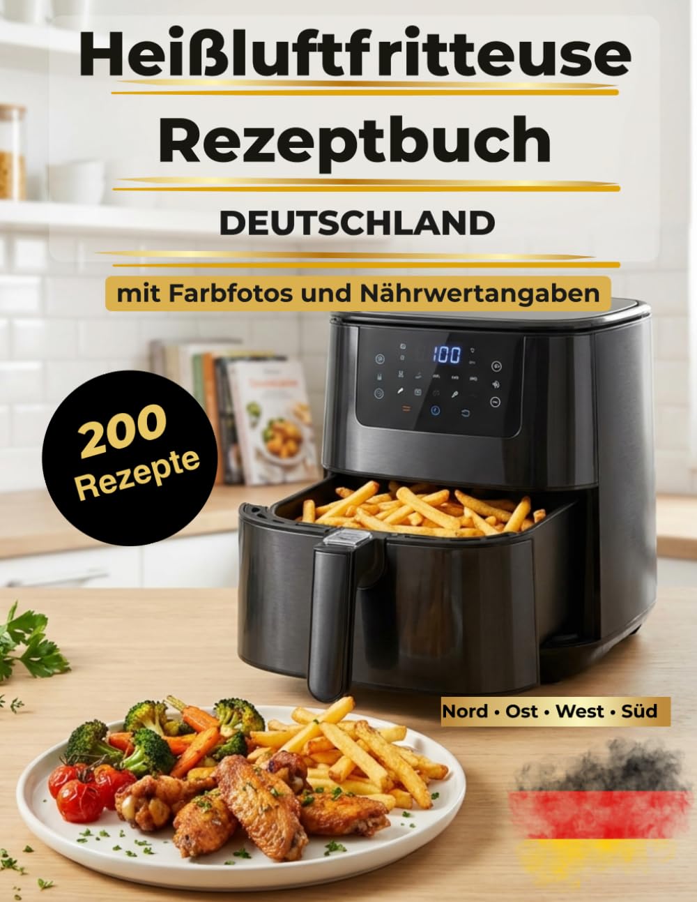 Heißluftfritteuse Rezeptbuch Deutschland: 200 regionale Familienrezepte