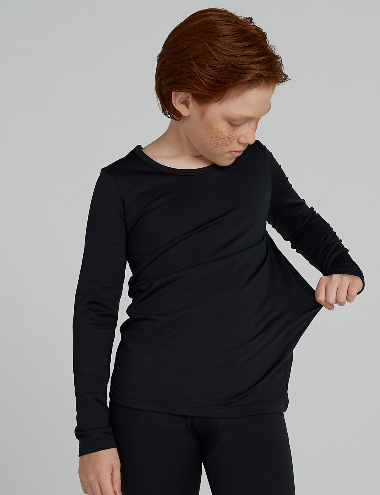 LAPASA Set Termico Intimo Bambino Caldo Leggero Strato Base Maglia a Maniche Lunghe e Pantaloni B03