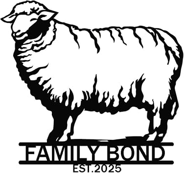 Neon-Lit Sheep Metal Sign - Customizable LED Farmhouse Decor with Engraved Plaque, Personalized Nameplate for Bedroom Wall & Home Bar, Christmas Gift for Sheep Lovers Style D