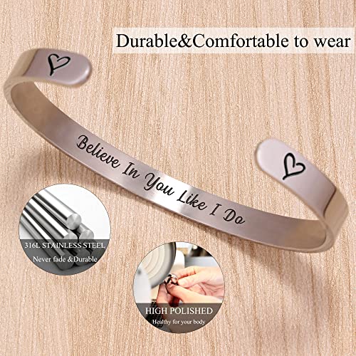 Btysun Bracelets for Women Mothers Day Bracelet Gifts from Daughter Inspirational Gifts for Women Graduation Gifts for Her Motivational Birthday Cuff Bangle Friendship Personalized Mantra Jewelry…
