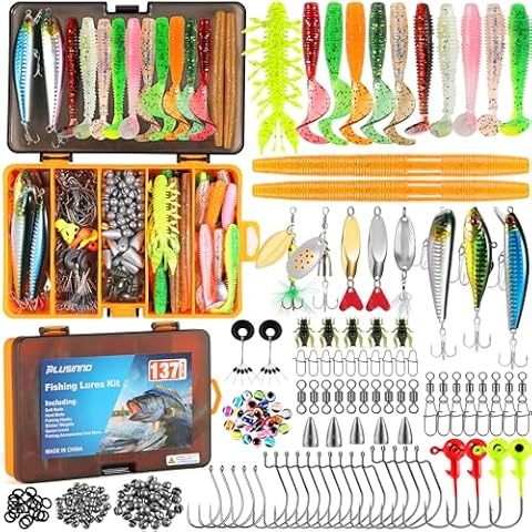 PLUSINNO 137-Piece Fishing Tackle Kit Cover