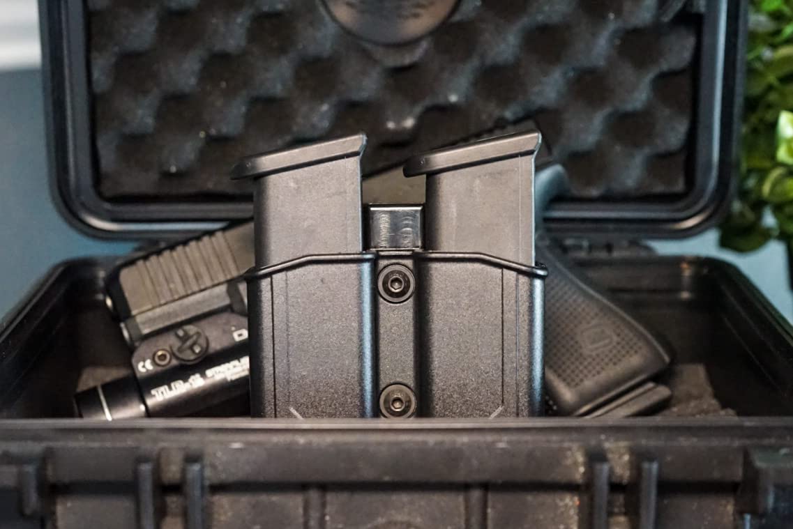 VEGA HOLSTER Porta Caricatore Doppio con Passante Rotativo (Nero)