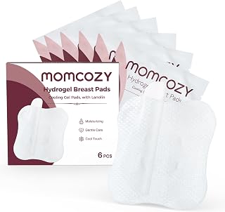 Hydrogel Nursing Pads,Cooling Relief,Breastfeeding Essentials 6pcs | Nipple Pads with Lanolin, Instant Cooling Relief, Support for Breastfeeding and Pumping, Individually Wrapped
