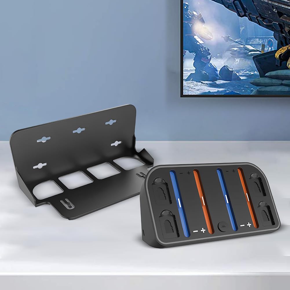 Stazione di ricarica da parete per Switch2 con illuminazione RGB personalizzabile supporto per 4 controller e 4 schede